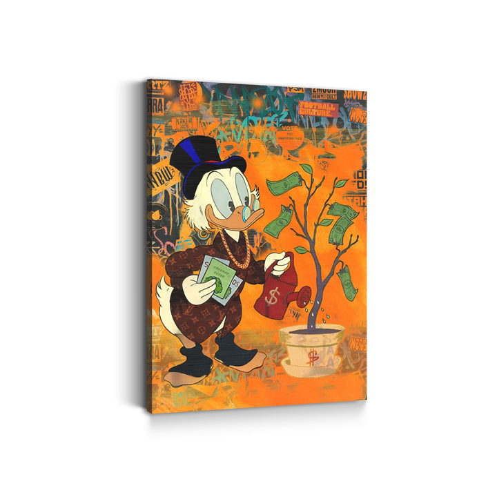 WANDBILD „Geldbaum“ – Acrylglas & Alu-Dibond | Exklusive und Moderne Pop-Art in Museumsqualität