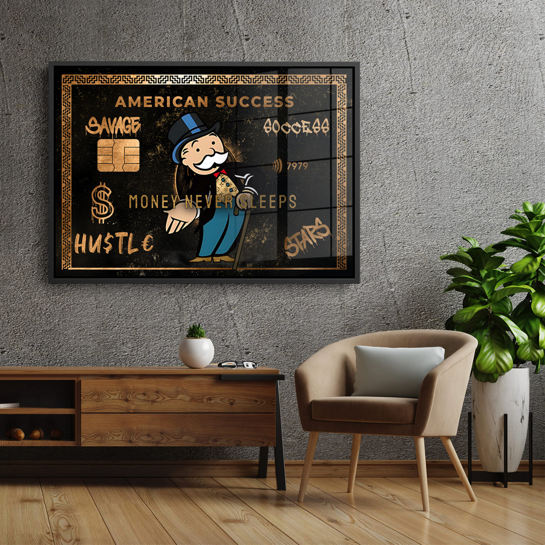 WANDBILD „American Success“ – Acrylglas & Alu-Dibond | Exklusive und Moderne Pop-Art in Museumsqualität