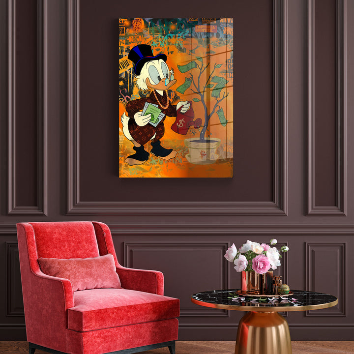 WANDBILD „Geldbaum“ – Acrylglas & Alu-Dibond | Exklusive und Moderne Pop-Art in Museumsqualität