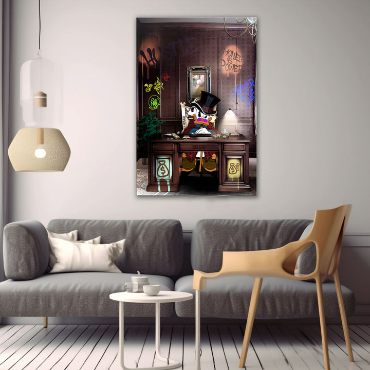 WANDBILD „Money is Power“ – Acrylglas & Alu-Dibond | Exklusive und Moderne Pop-Art in Museumsqualität