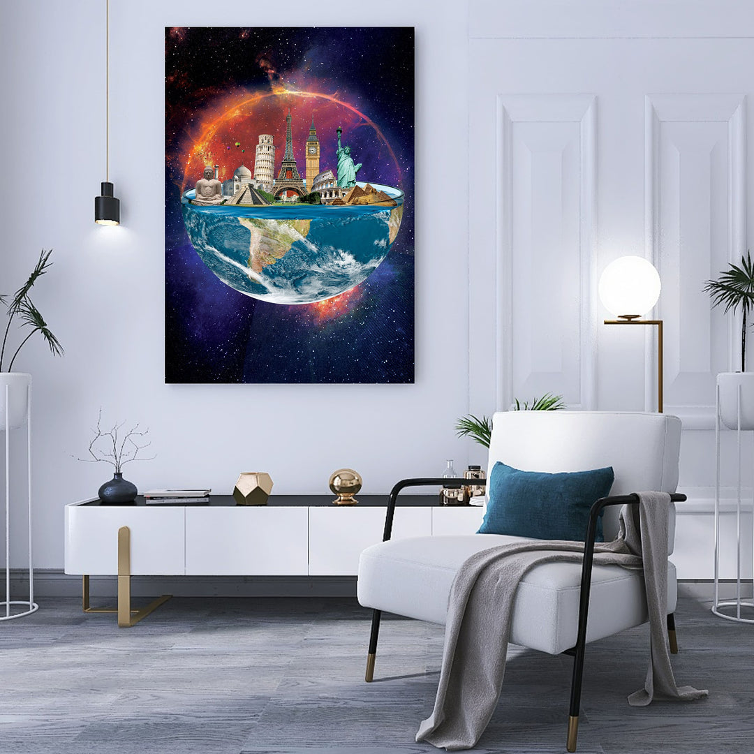 WALL ART "World in the Universe" – Acrylic glass &amp; Alu-Dibond | Exclusive and modern art in museum quality 