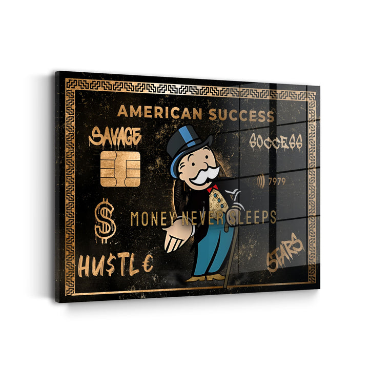 WANDBILD „American Success“ – Acrylglas & Alu-Dibond | Exklusive und Moderne Pop-Art in Museumsqualität