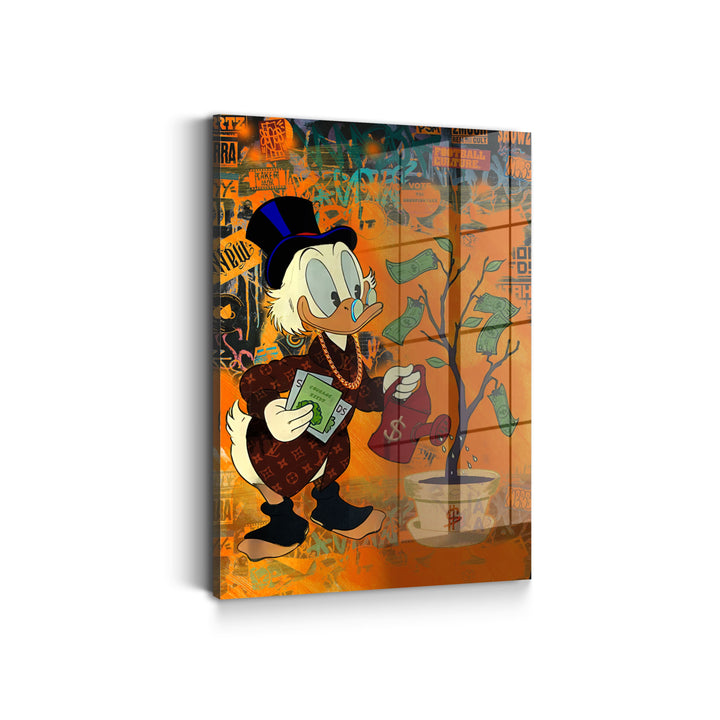 WANDBILD „Geldbaum“ – Acrylglas & Alu-Dibond | Exklusive und Moderne Pop-Art in Museumsqualität