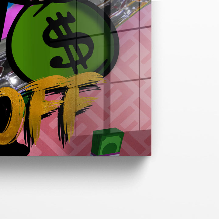WANDBILD „Hard Work Pays Off“ – Acrylglas & Alu-Dibond | Exklusive und Moderne Pop-Art in Museumsqualität