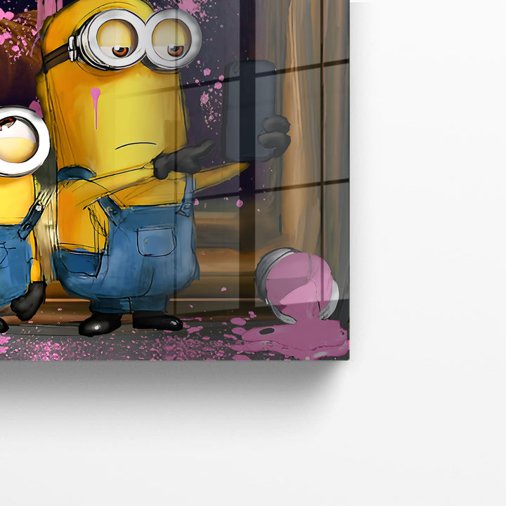 WANDBILD „Minions im Meisterwerk“ – Acrylglas & Alu-Dibond | Exklusive und Moderne Kunst in Museumsqualität