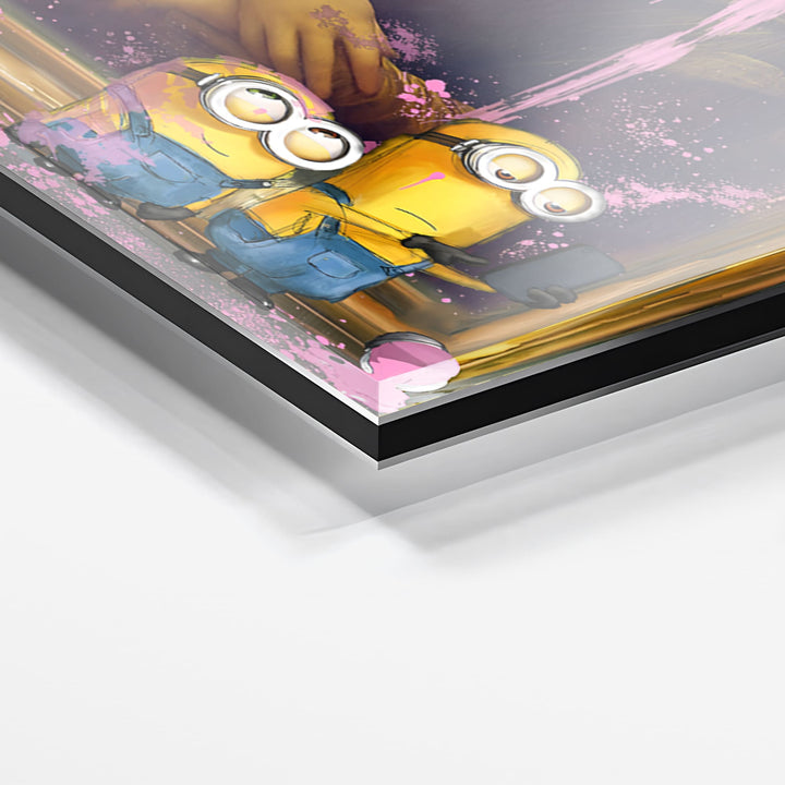 WANDBILD „Minions im Meisterwerk“ – Acrylglas & Alu-Dibond | Exklusive und Moderne Kunst in Museumsqualität