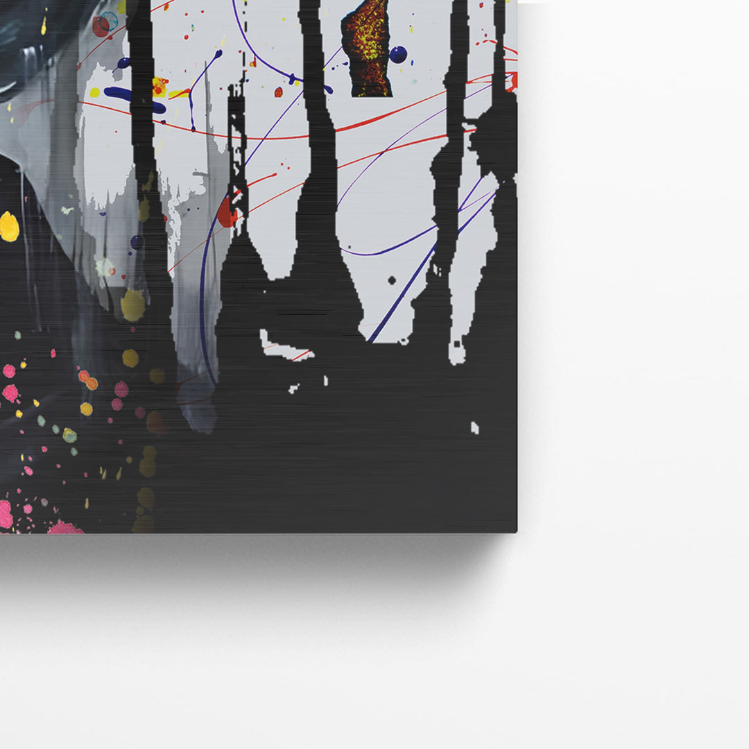 WANDBILD „Batman und Catwoman – Die Verführung“ – Acrylglas & Alu-Dibond | Exklusive und Moderne Pop-Art in Museumsqualität