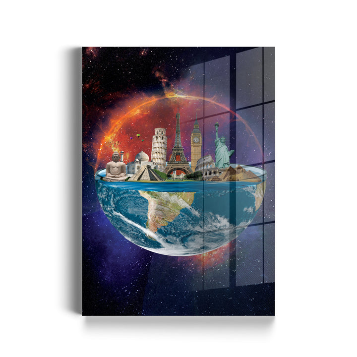 WALL ART "World in the Universe" – Acrylic glass &amp; Alu-Dibond | Exclusive and modern art in museum quality 