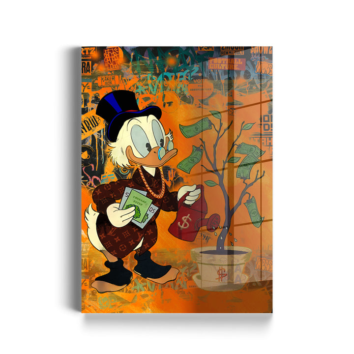 WANDBILD „Geldbaum“ – Acrylglas & Alu-Dibond | Exklusive und Moderne Pop-Art in Museumsqualität