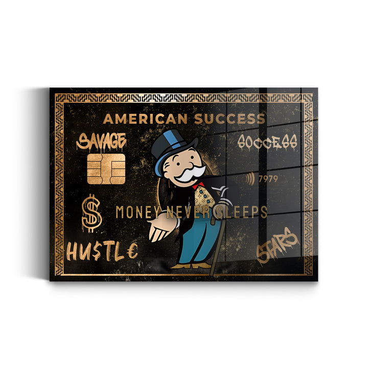 WANDBILD „American Success“ – Acrylglas & Alu-Dibond | Exklusive und Moderne Pop-Art in Museumsqualität