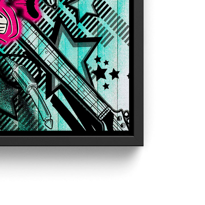 WANDBILD „Rock’n’Roll Duo“ – Acrylglas & Alu-Dibond | Exklusive und Moderne Pop-Art in Museumsqualität