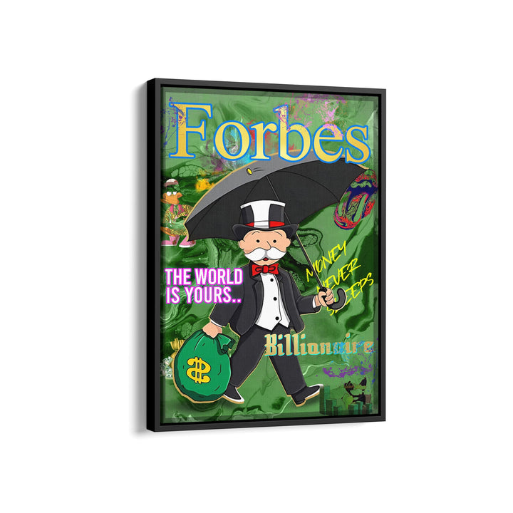 WANDBILD „Forbes Billionaire“ – Acrylglas & Alu-Dibond | Exklusive und Moderne Pop-Art in Museumsqualität