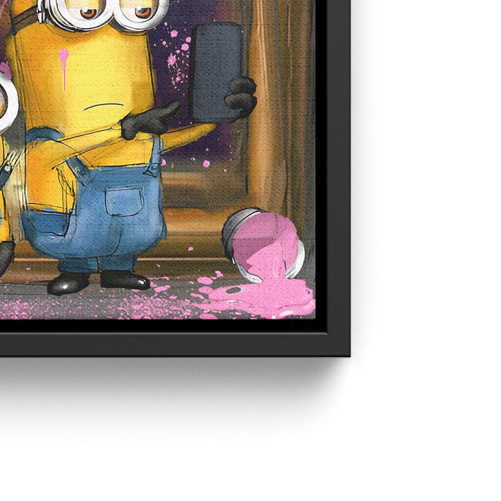WANDBILD „Minions im Meisterwerk“ – Acrylglas & Alu-Dibond | Exklusive und Moderne Kunst in Museumsqualität