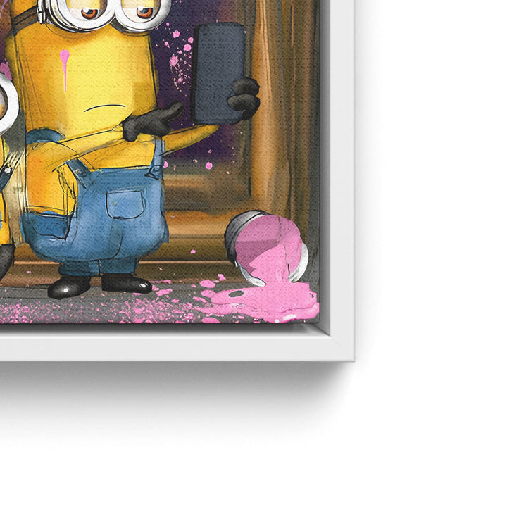 WANDBILD „Minions im Meisterwerk“ – Acrylglas & Alu-Dibond | Exklusive und Moderne Kunst in Museumsqualität