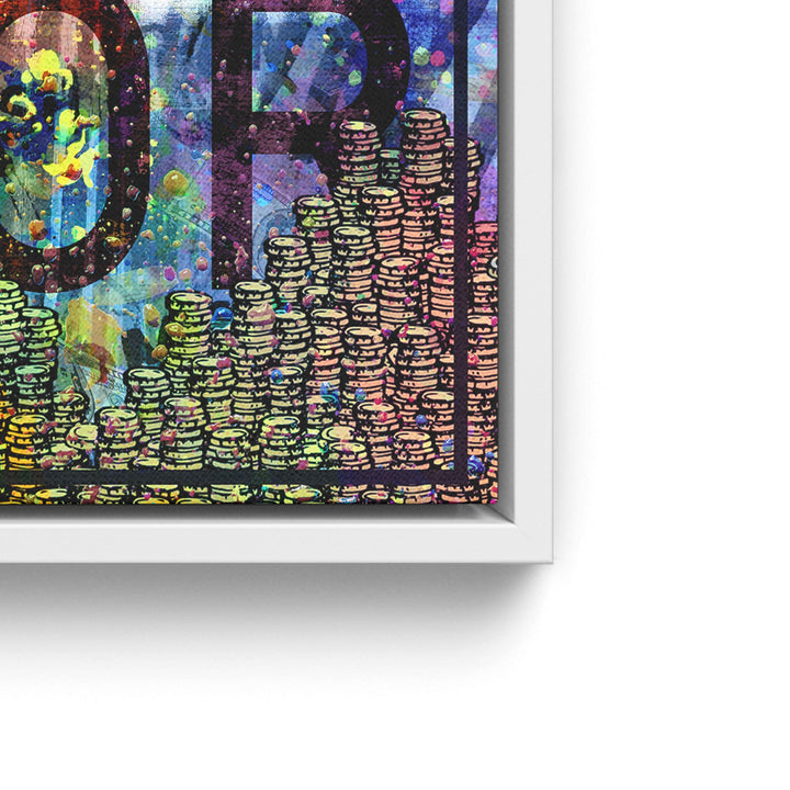 WANDBILD „Street Art – Louis V“ – Acrylglas & Alu-Dibond | Exklusive und Moderne Pop-Art in Museumsqualität