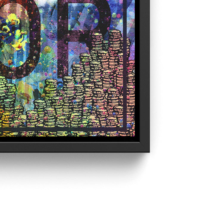 WANDBILD „Street Art – Louis V“ – Acrylglas & Alu-Dibond | Exklusive und Moderne Pop-Art in Museumsqualität