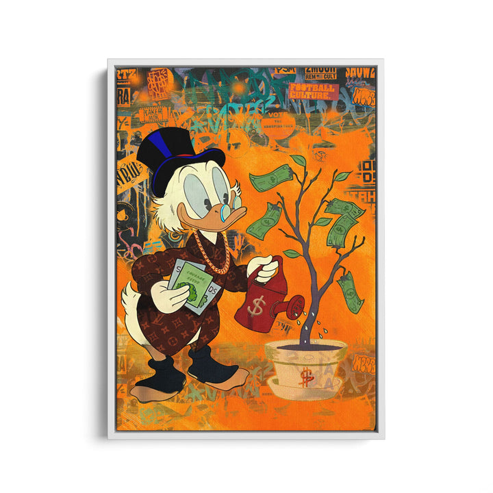 WANDBILD „Geldbaum“ – Acrylglas & Alu-Dibond | Exklusive und Moderne Pop-Art in Museumsqualität