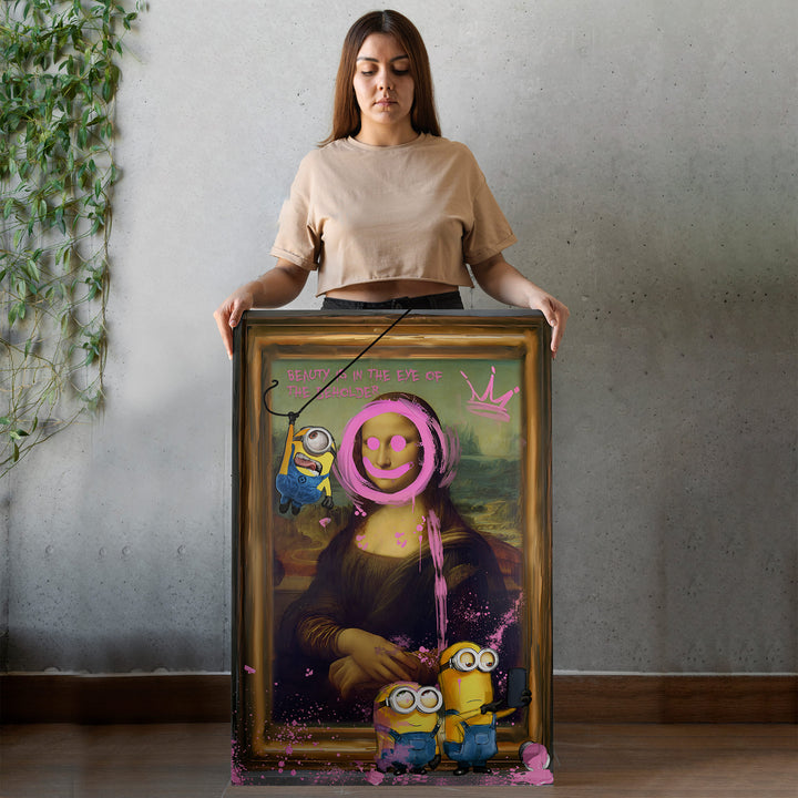 WANDBILD „Minions im Meisterwerk“ – Acrylglas & Alu-Dibond | Exklusive und Moderne Kunst in Museumsqualität