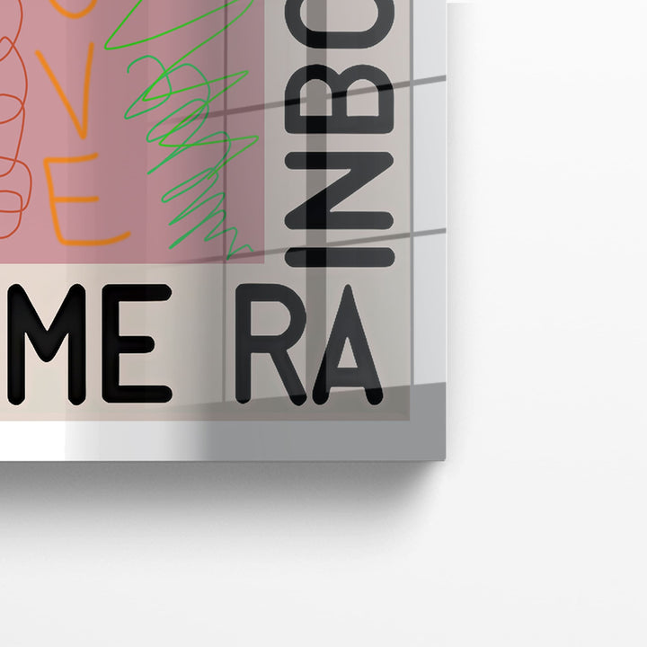 WANDBILD „Wir sind hinter dem gleichen Regenbogen“ – Acrylglas & Alu-Dibond | Exklusive und Moderne Pop-Art in Museumsqualität