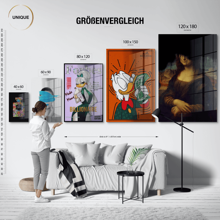 WANDBILD „Verborgene Einblicke“ – Acrylglas & Alu-Dibond | Exklusive und Moderne Kunst in Museumsqualität