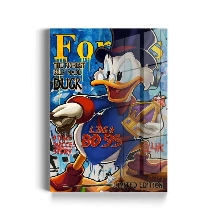 MURAL "Boss Duck Life" – Acrylic glass &amp; Alu-Dibond | Exclusive and modern pop art in museum quality 