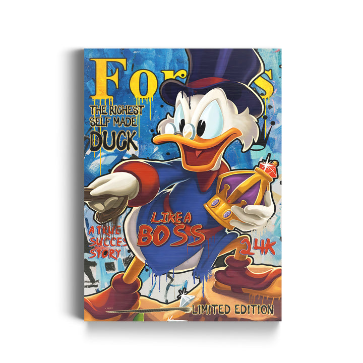 MURAL "Boss Duck Life" – Acrylic glass &amp; Alu-Dibond | Exclusive and modern pop art in museum quality 