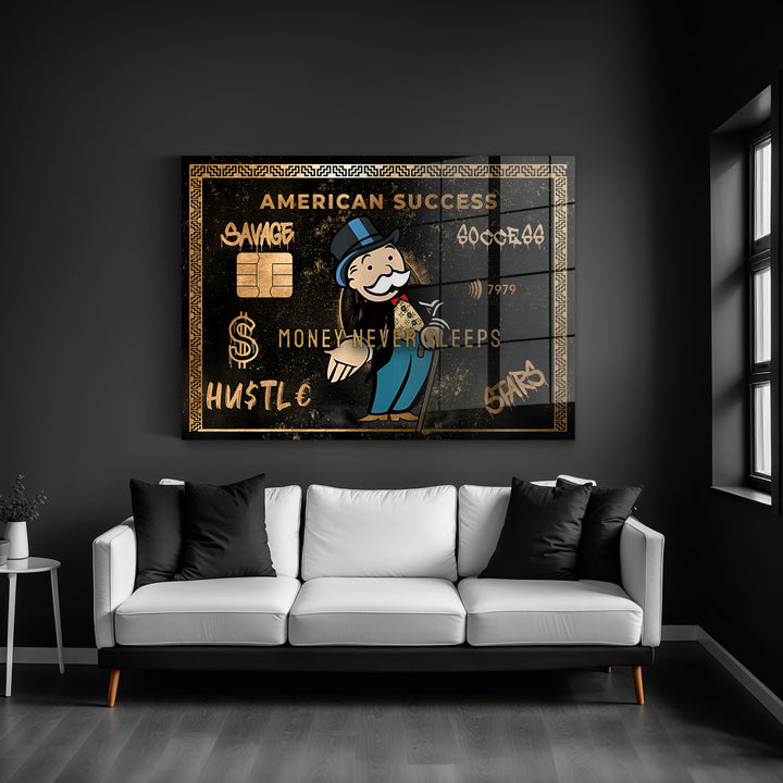 WANDBILD „American Success“ – Acrylglas & Alu-Dibond | Exklusive und Moderne Pop-Art in Museumsqualität