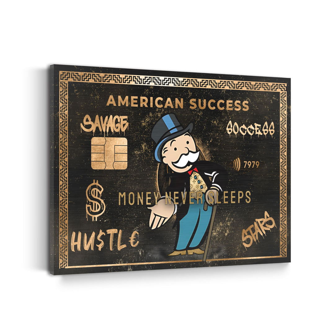 WANDBILD „American Success“ – Acrylglas & Alu-Dibond | Exklusive und Moderne Pop-Art in Museumsqualität