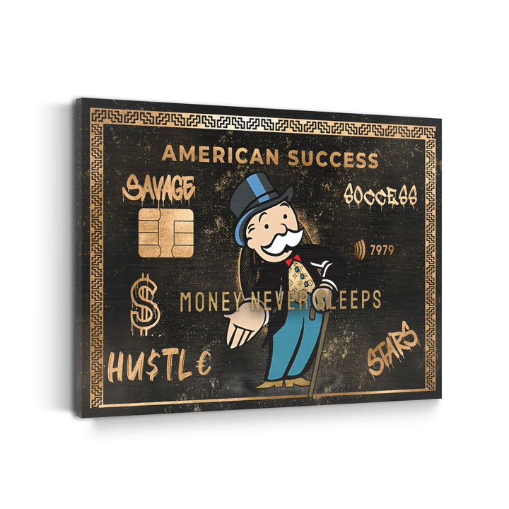 WANDBILD „American Success“ – Acrylglas & Alu-Dibond | Exklusive und Moderne Pop-Art in Museumsqualität