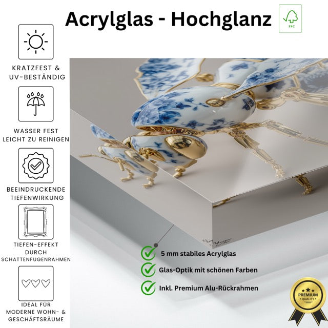 Goldene Porzellanbiene