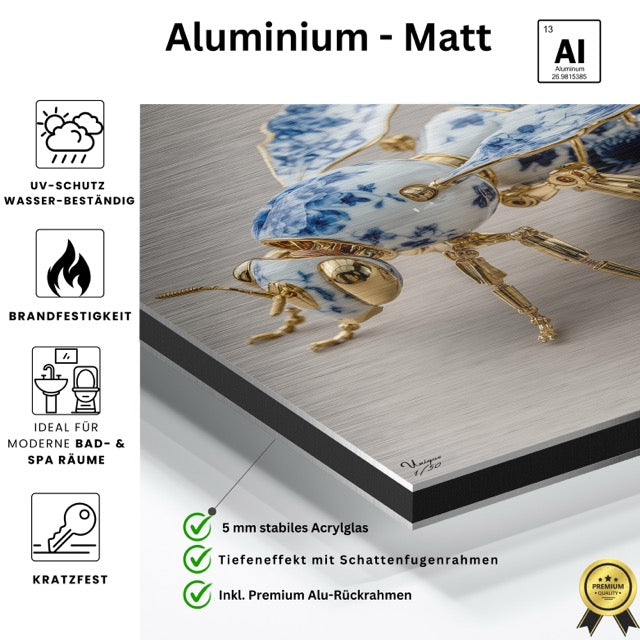 Goldene Porzellanbiene