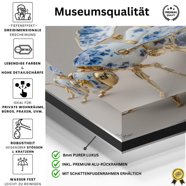 Goldene Porzellanbiene