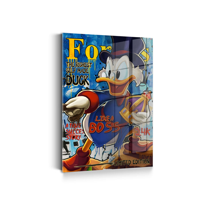 MURAL "Boss Duck Life" – Acrylic glass &amp; Alu-Dibond | Exclusive and modern pop art in museum quality 