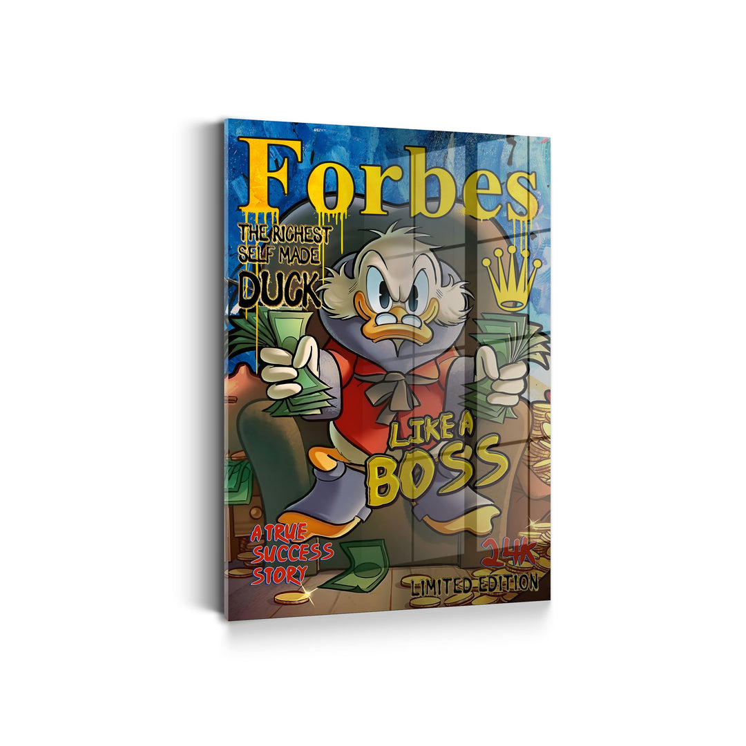 WALL ART "Chef Duck Story" – Acrylic glass &amp; Alu-Dibond | Exclusive and modern pop art in museum quality 