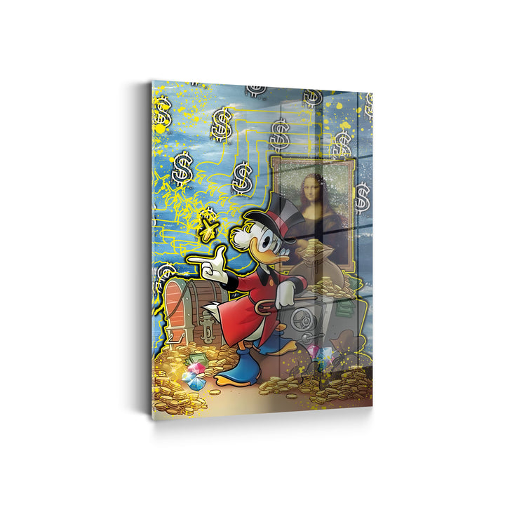 WANDBILD „Kunst und Reichtum“ – Acrylglas & Alu-Dibond | Exklusive und Moderne Pop-Art in Museumsqualität
