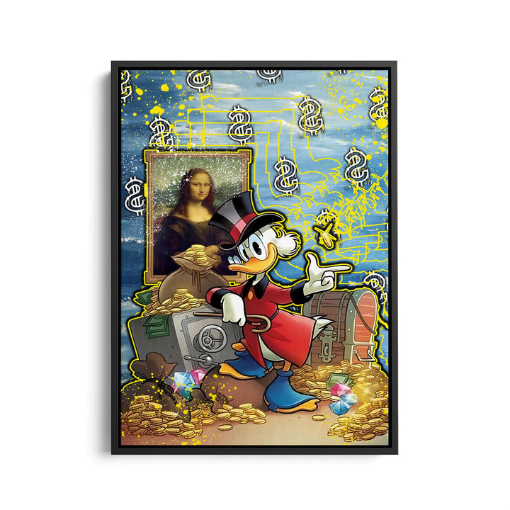 WANDBILD „Kunst und Reichtum“ – Acrylglas & Alu-Dibond | Exklusive und Moderne Pop-Art in Museumsqualität