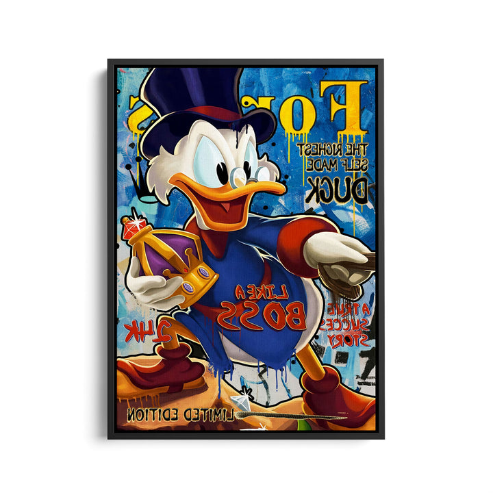 MURAL "Boss Duck Life" – Acrylic glass &amp; Alu-Dibond | Exclusive and modern pop art in museum quality 