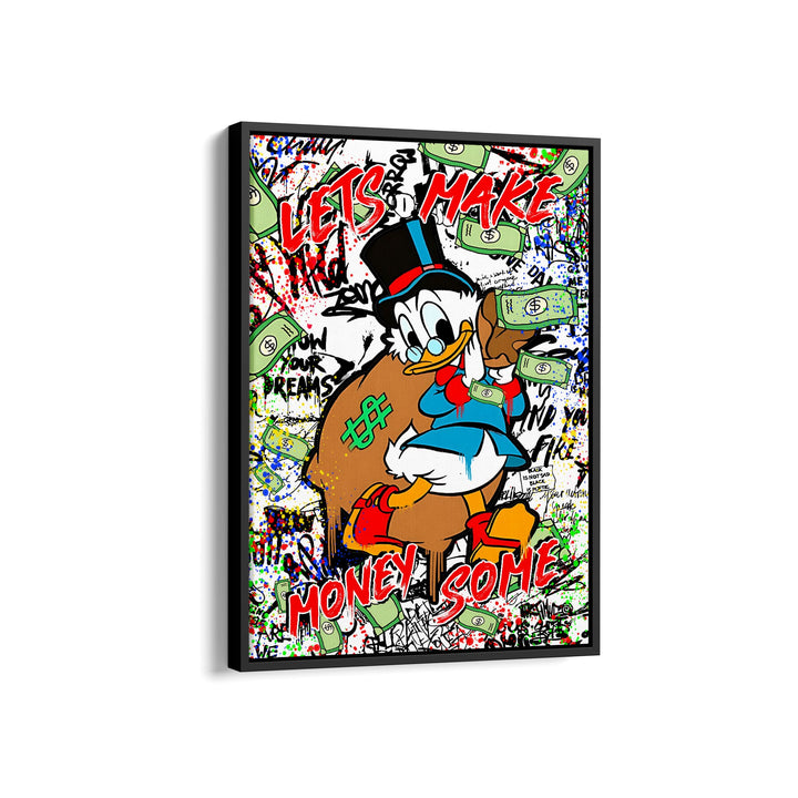 WANDBILD „Geldträume“ – Acrylglas & Alu-Dibond | Exklusive und Moderne Pop-Art in Museumsqualität