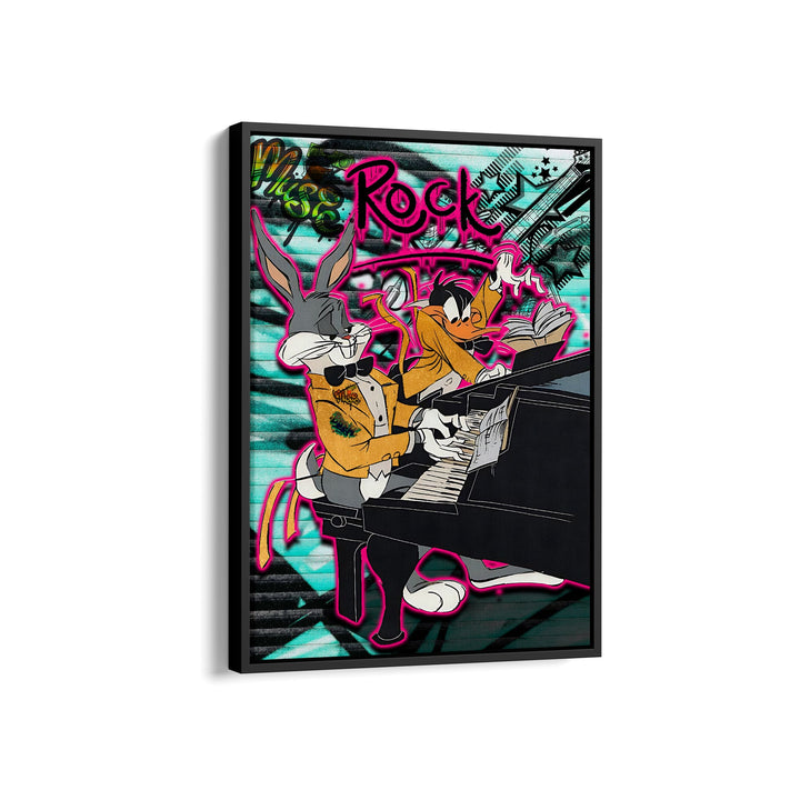 WANDBILD „Rock’n’Roll Duo“ – Acrylglas & Alu-Dibond | Exklusive und Moderne Pop-Art in Museumsqualität