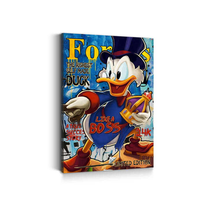 MURAL "Boss Duck Life" – Acrylic glass &amp; Alu-Dibond | Exclusive and modern pop art in museum quality 