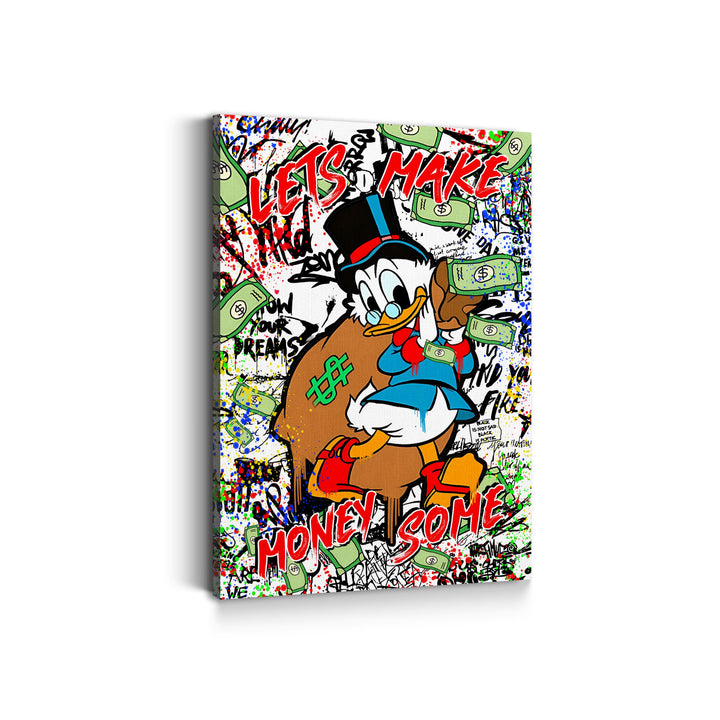 WANDBILD „Geldträume“ – Acrylglas & Alu-Dibond | Exklusive und Moderne Pop-Art in Museumsqualität