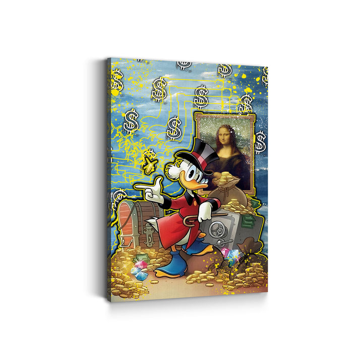 WANDBILD „Kunst und Reichtum“ – Acrylglas & Alu-Dibond | Exklusive und Moderne Pop-Art in Museumsqualität