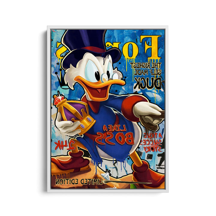 MURAL "Boss Duck Life" – Acrylic glass &amp; Alu-Dibond | Exclusive and modern pop art in museum quality 