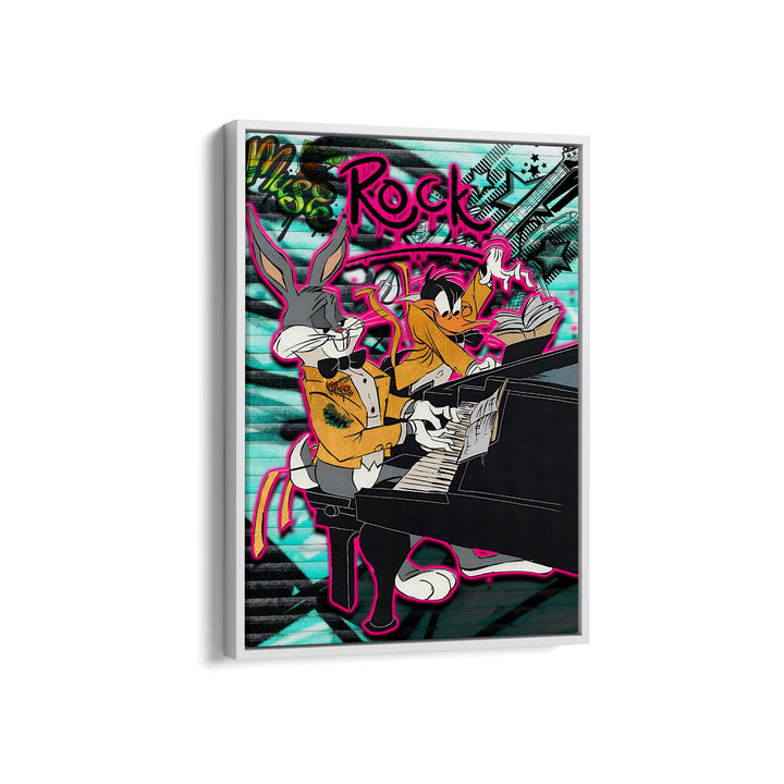 WANDBILD „Rock’n’Roll Duo“ – Acrylglas & Alu-Dibond | Exklusive und Moderne Pop-Art in Museumsqualität