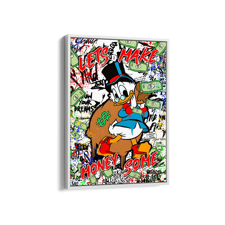 WANDBILD „Geldträume“ – Acrylglas & Alu-Dibond | Exklusive und Moderne Pop-Art in Museumsqualität