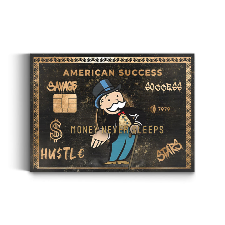 WANDBILD „American Success“ – Acrylglas & Alu-Dibond | Exklusive und Moderne Pop-Art in Museumsqualität