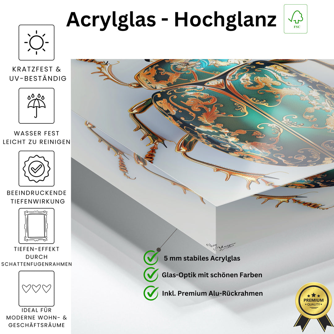 Gold-Türkis Ornamentkäfer