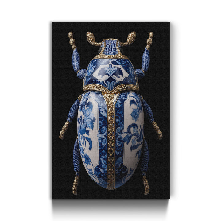 Porzellan-Käfer in Delfter Blue