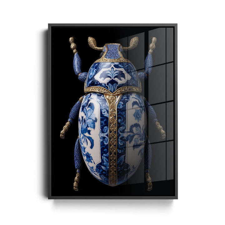Porzellan-Käfer in Delfter Blue