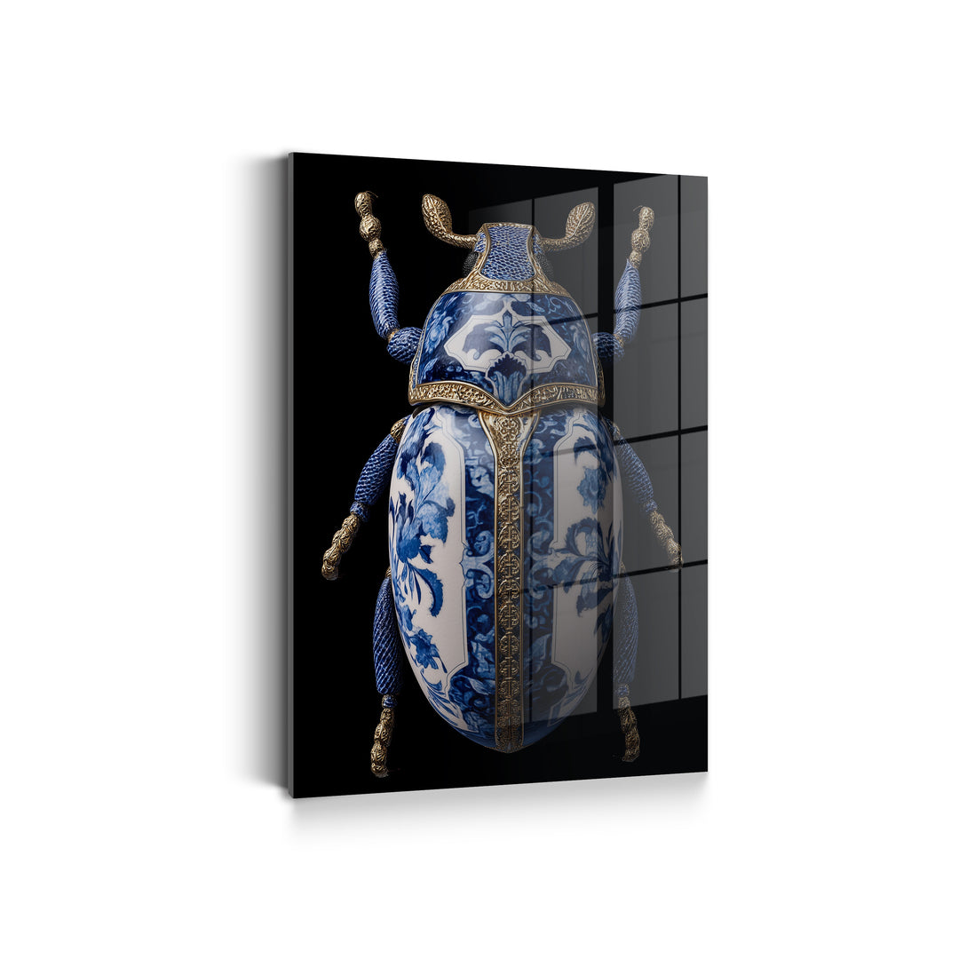 Porzellan-Käfer in Delfter Blue